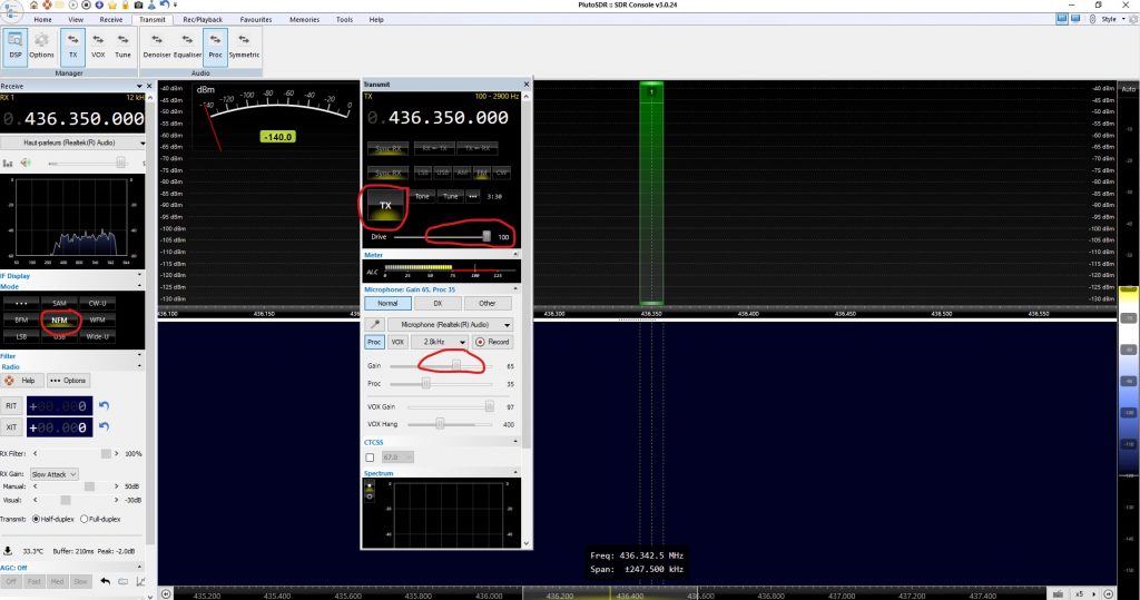 HACKRF as half duplex transceiver for qo100 and hF, how to