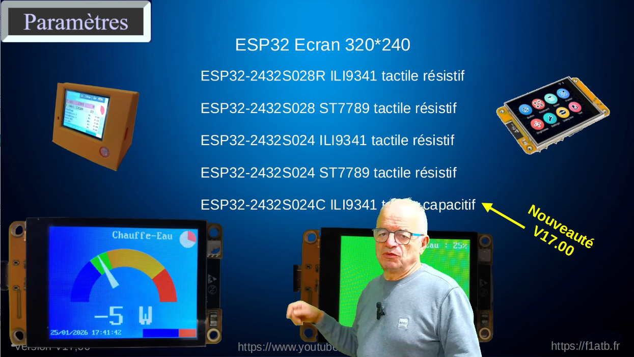 Lire la suite à propos de l’article Routeur photovoltaïque V17 – Affichage et paramétrage